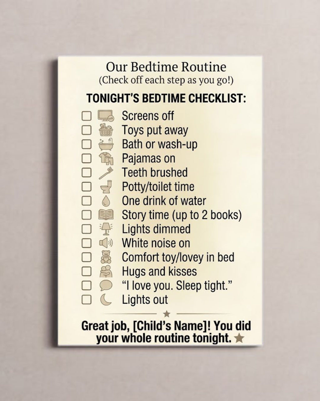 The Calm Bedtime System